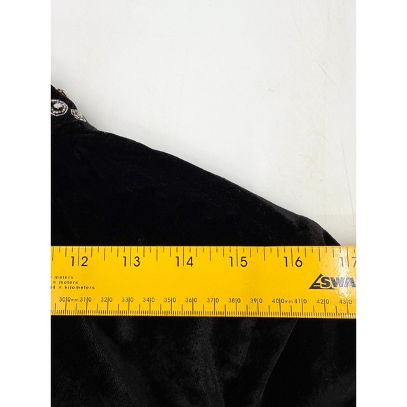 Soft Surroundings Jacket Womens Petite Large Single Buttons Rhinestones Velvet - Picture 9 of 16